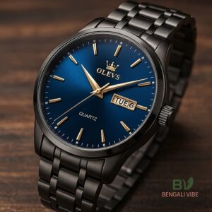 OLEVS Luxury Men's Watch – Stylish Waterproof Chronograph with Stainless Steel Strap